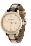 Burberry Classic Champagne Gold Dial Horseferry Leather Strap Watch for Women - BU10104