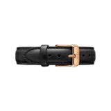 Daniel Wellington Classic Sheffield Black Dial Black Leather Strap Watch For Women - DW00100139