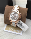 Michael Kors Bradshaw Silver Dial Two Tone Steel Strap Watch for Women - MK5907