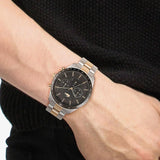 Lacoste Boston Gray Dial Two Tone Steel Strap Watch for Men - 2011112