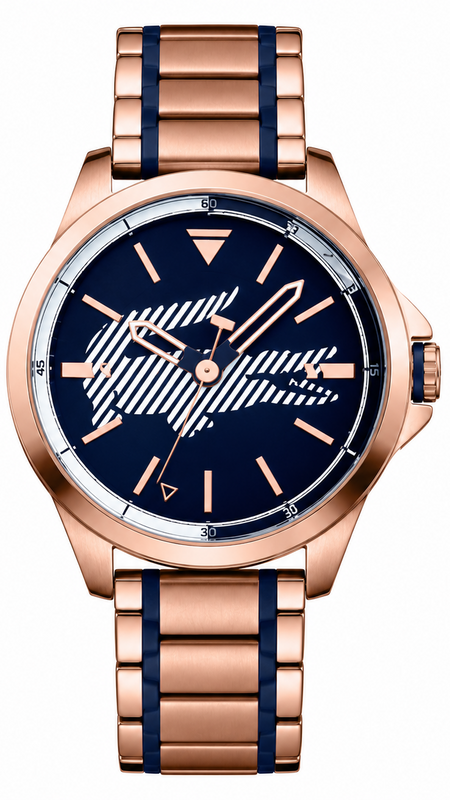 Lacoste Capbreton Blue Dial Two Tone Steel Strap Watch for Women - 2010963