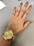 Michael Kors Bradshaw Gold Dial Gold Steel Strap Watch for Women - MK5605