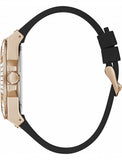 Guess Zeus Multifunction Crystals Black Dial Black Silicone Strap Watch For Men - GW0208G4