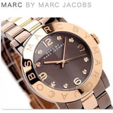 Marc Jacobs Amy Grey Dial Two Tone Steel Strap Watch for Women - MBM3195