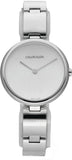 Calvin Klein Wavy Silver Dial Silver Steel Strap Watch for Women - K9U23146