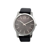 Calvin Klein City Black Dial Black Leather Strap Watch for Men - K2G21107