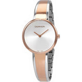 Calvin Klein Seduce Silver Dial Two Tone Steel Strap Watch for Women - K4E2N61X