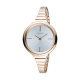 Calvin Klein Lively White Dial Rose Gold Steel Strap Watch for Women - K4U23626