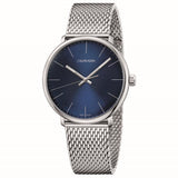 Calvin Klein High Noon Chronograph Blue Dial Silver Mesh Bracelet Watch for Men - K8M2712N