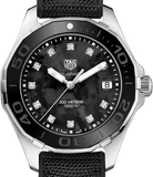 Tag Heuer Aquaracer Quartz Mother of Pearl Black Dial Black NATO Strap Watch for Women - WAY131M.FT6092