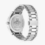 Gucci G Timeless Black Dial Silver Steel Strap Watch For Women - YA126573A