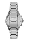 Emporio Armani World Explorer Solar Chronograph Green Dial Silver Steel Strap Watch for Men - AR11741