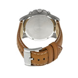 Fossil Grant Chronograph White Dial Brown Leather Strap Watch for Men - FS5060
