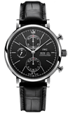 IWC Portofino Chronograph Black Dial Black Leather Strap Watch for Men - IW391029