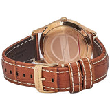 Emporio Armani Beta White Dial Brown Leather Strap Watch for Men - AR1866