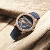 Guess Little Flirt Quartz Blue Dial Blue Leather Strap Watch For Women - W0456L6