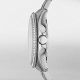 Fossil Cecile Chronograph Silver Dial Silver Steel Strap Watch for Women - AM4481