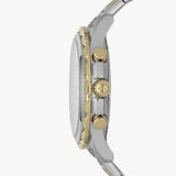 Fossil Dean Chronograph White Dial Silver Steel Strap Watch for Men - FS4795