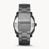 Fossil Machine Chronograph Brown Dial Grey Steel Strap Watch for Men - FS4931
