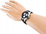 Hugo Boss Companion Black Dial Black Leather Strap Watch for Men - 1513543