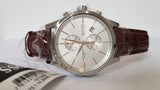 Hugo Boss Jet White Dial Brown Leather Strap Watch for Men - 1513280