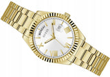 Guess Luna White Dial Gold Steel Strap Watch for Women - GW0308L2