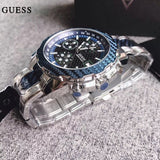Guess Octane Chronograph Blue Dial Two Tone Steel Strap Watch for Men - W1046G2