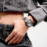 D1 Milano Square Silver Dial Silver Steel Strap Watch for Men - D1-SQBJ01