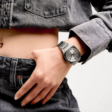 D1 Milano Square Titanium Gray Dial Gray Steel Strap Watch for Men - D1-SQBJ02