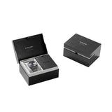 D1 Milano Square Titanium Gray Dial Gray Steel Strap Watch for Men - D1-SQBJ02
