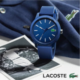Lacoste 12.12 Blue Dial Blue Silicon Strap Watch for Men - 2010987