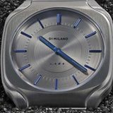 D1 Milano Square Titanium Gray Dial Gray Steel Strap Watch for Men - D1-SQBJ02