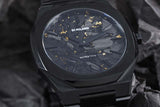 D1 Milano Ultra Thin Two Tone Black Steel Strap Watch for Men - D1-UTBJ31