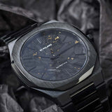 D1 Milano Ultra Thin Two Tone Black Steel Strap Watch for Men - D1-UTBJ31