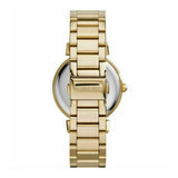Michael Kors Catlin Black Dial Gold Steel Strap Watch for Women - MK3338