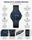 Lacoste Moon Blue Dial Blue Mesh Strap Watch for Men - 2011058