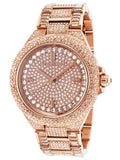Michael Kors Camille Crystal Rose Gold Dial Rose Gold Steel Strap Watch for Women - MK5862