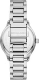 Michael Kors Sage Three-Hand White Dial Silver Steel Strap Watch for Women - MK4807