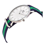 Daniel Wellington Classic Warwick White Dial Two Tone Nylon Strap Watch for Men - DW00100019