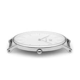 Daniel Wellington Classic Bristol White Dial Brown Leather Strap Watch For Women - DW00100056