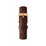 Daniel Wellington Classic Petite Bristol Black Dial Brown Leather Strap Watch For Women - DW00100165