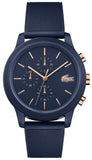 Lacoste 12.12 Blue Dial Blue Silicon Strap Watch for Men - 2011013