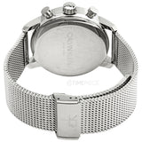 Calvin Klein City Chronograph White Dial Silver Mesh Bracelet Watch for Men - K2G27126