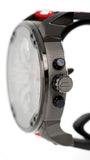 Diesel Mr Daddy 2.0 Chronograph Grey Dial Red Rubber Strap Watch For Men - DZ7423