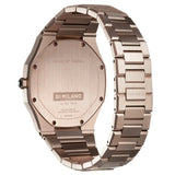 D1 Milano Ultra Thin Brown Dial Gold Steel Strap Watch for Men - D1-UTBJ13