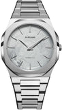 D1 Milano Pluto Ultra Thin Silver Dial Silver Steel Strap Watch for Men - D1-UTBJ18