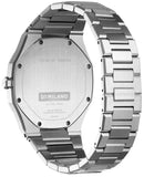 D1 Milano Ultra Thin Barn Red Dial Silver Steel Strap Watch for Men - D1-UTBJ33