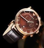 Emporio Armani Classic Large Chronograph Brown Dial Brown Leather Strap Watch for Men - AR1616