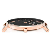 Daniel Wellington Classic Bristol Black Dial Brown Leather Strap Watch for Men - DW00100137