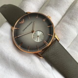 Emporio Armani Gianni Gray Dial Brown Leather Strap Watch for Men - AR1723